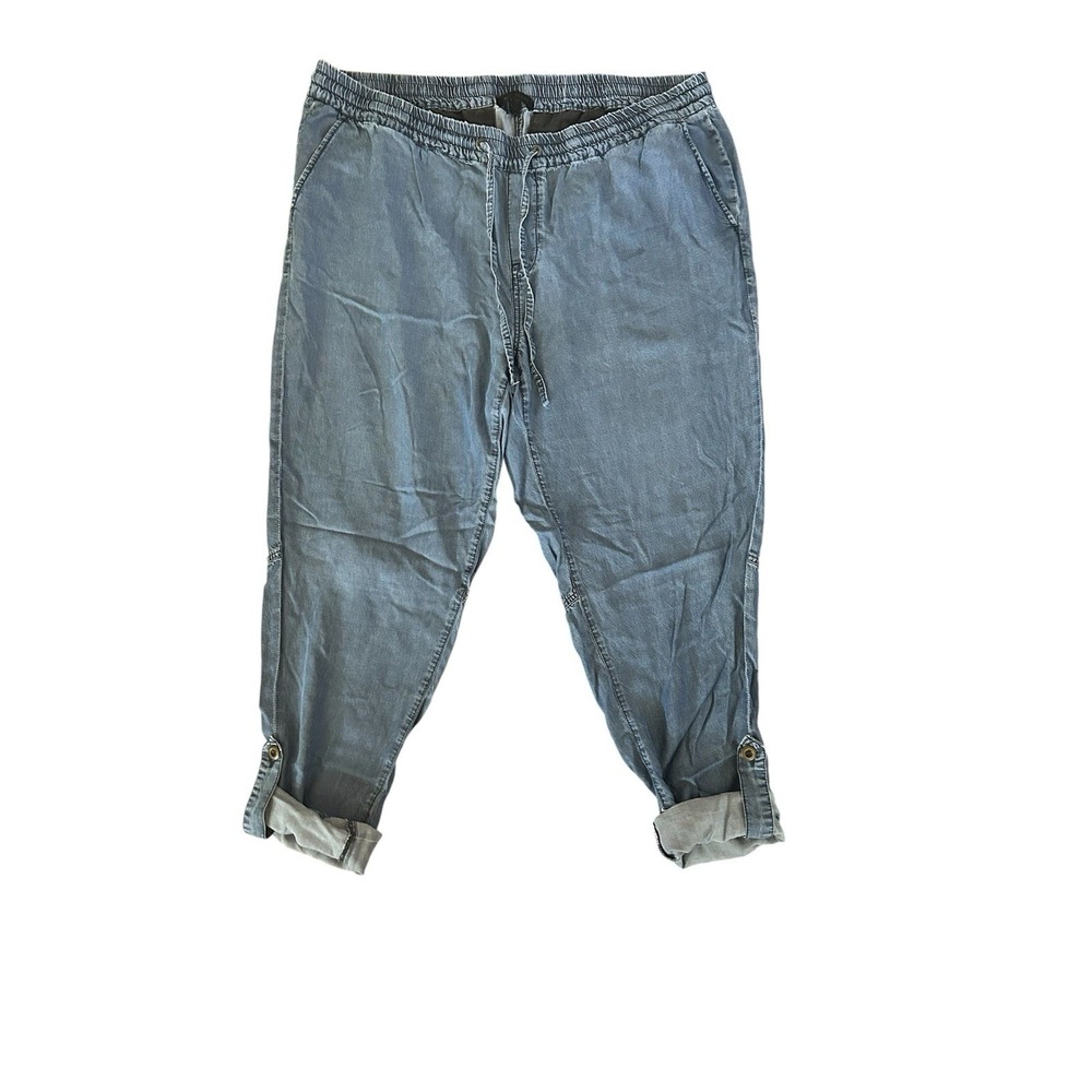 Max Studio Max Jeans Drawstring Cropped Jeans SZ 16W